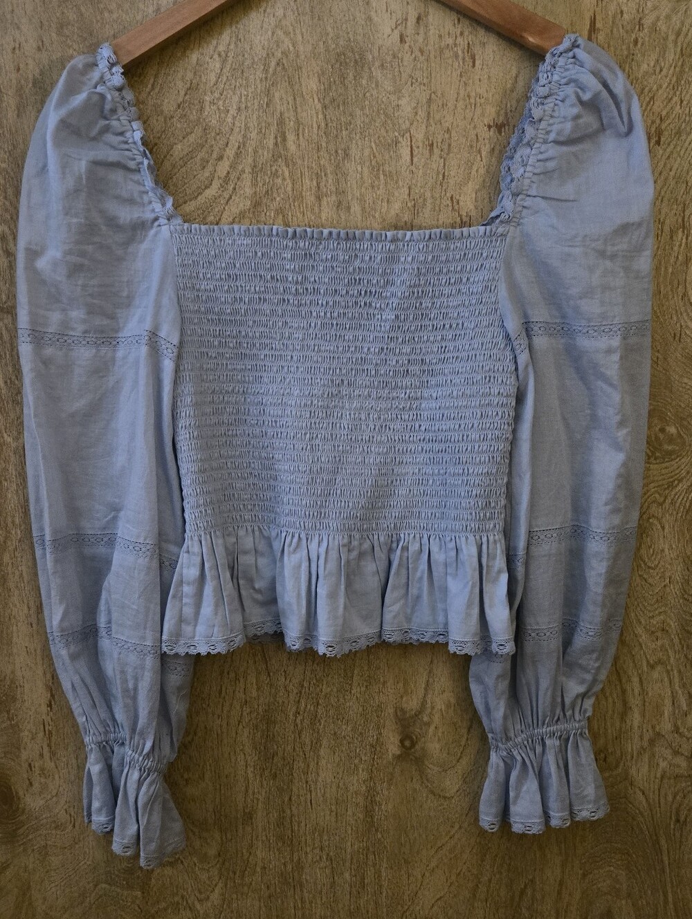 Reformation Roland Top Mineral Blue - Picture 3 of 7